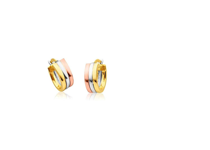 3 Tone Plated | Clip Earrings